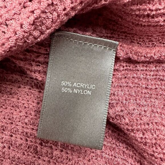 Marled Dusty Rose Open Front Cardigan Long Ribbed Cuffs size XS - Picture 7 of 7